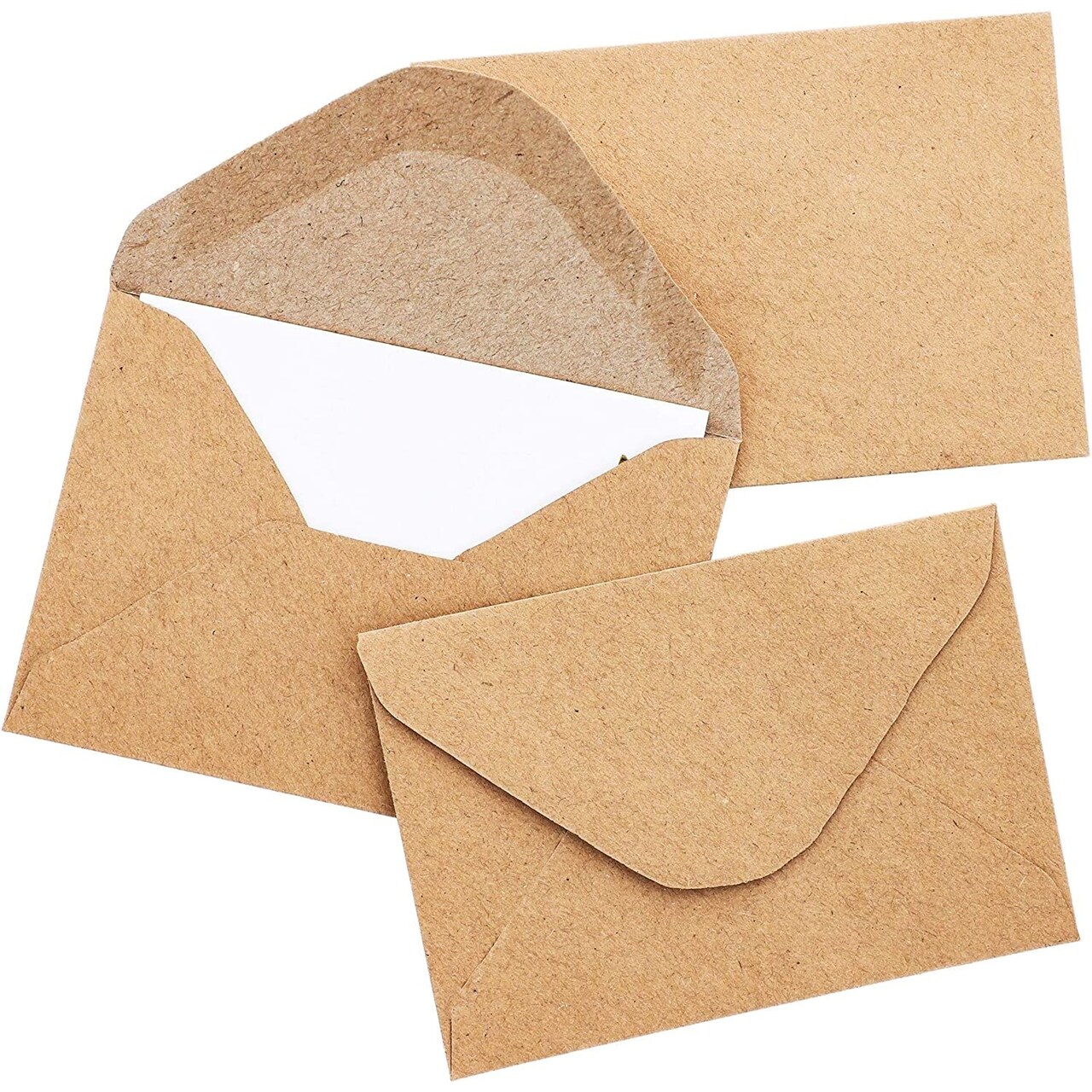 Juvale 100-Count Gift Card Envelopes, Brown Kraft Mini Small Envelope for  Business Cards, Small Note Cards, 4.1 x 2.75 Inches